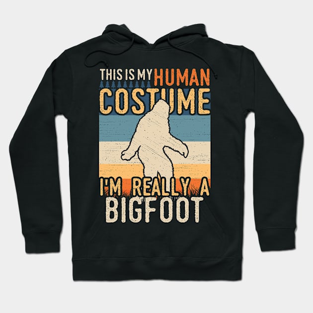 Retro Bigfoot Quote Hoodie by Tesszero